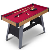 4フィートのプールテーブル、ポータブルビリヤードテーブル(キュースティック2本、ボールフルセット、トライアングル、チョーク、ブラシ付き)