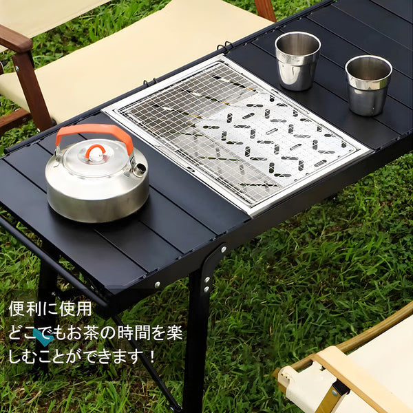 キャンプテーブル アルミ ロールテーブル IGTバーベキューテーブル 高