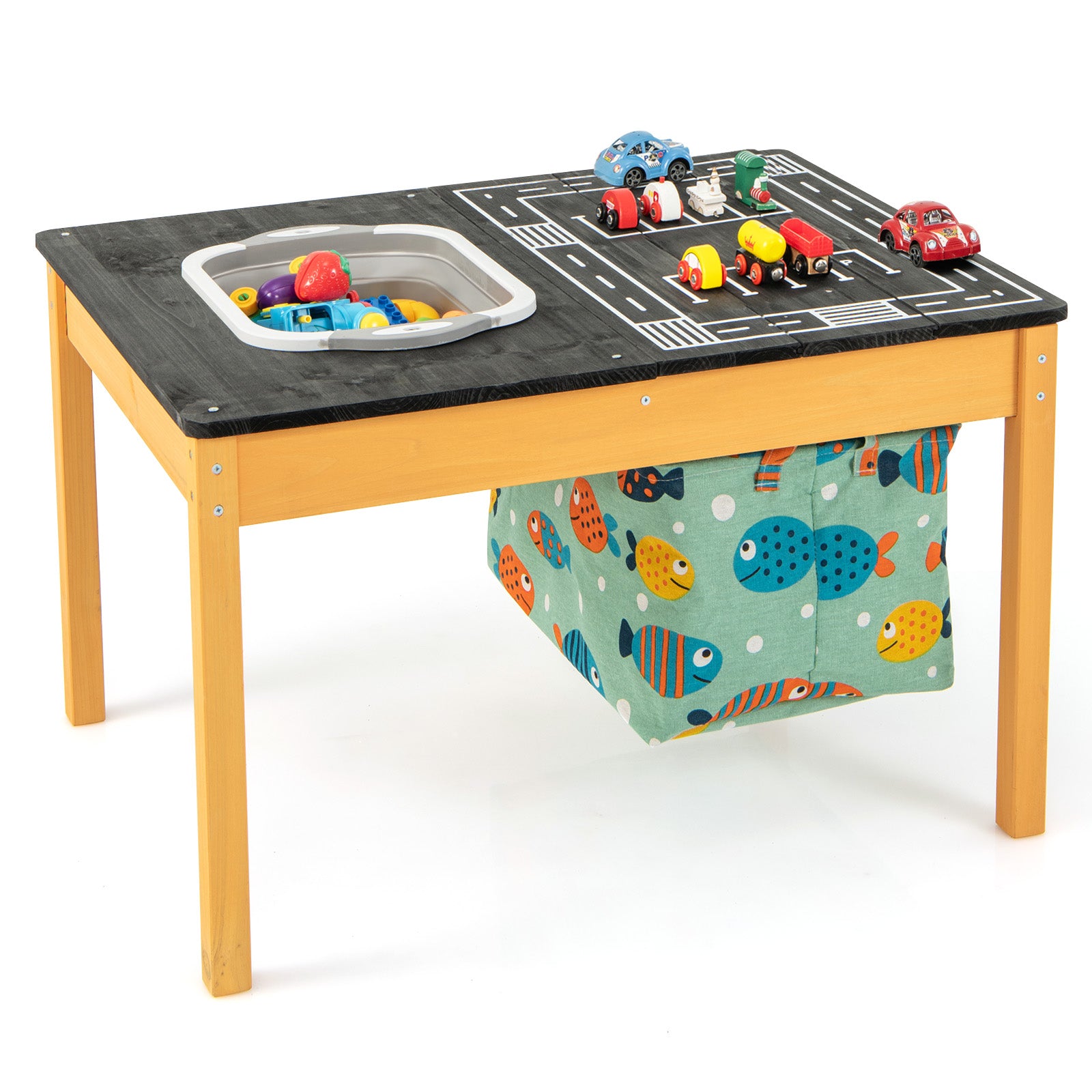 折りたたみ式収納ボックス付き 3-in-1 子供用 砂遊びテーブル