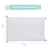 高さ33インチの引き込み式メッシュ安全ゲート(屋内・屋外兼用)