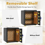 1.25立方フィートのスチール製電子金庫(キーパッドと鍵付き)ホームオフィス用