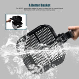 1700W 5.3 QT 電気ホットエアーフライヤー(ステンレススチール、ノンスティックフライバスケット付き)