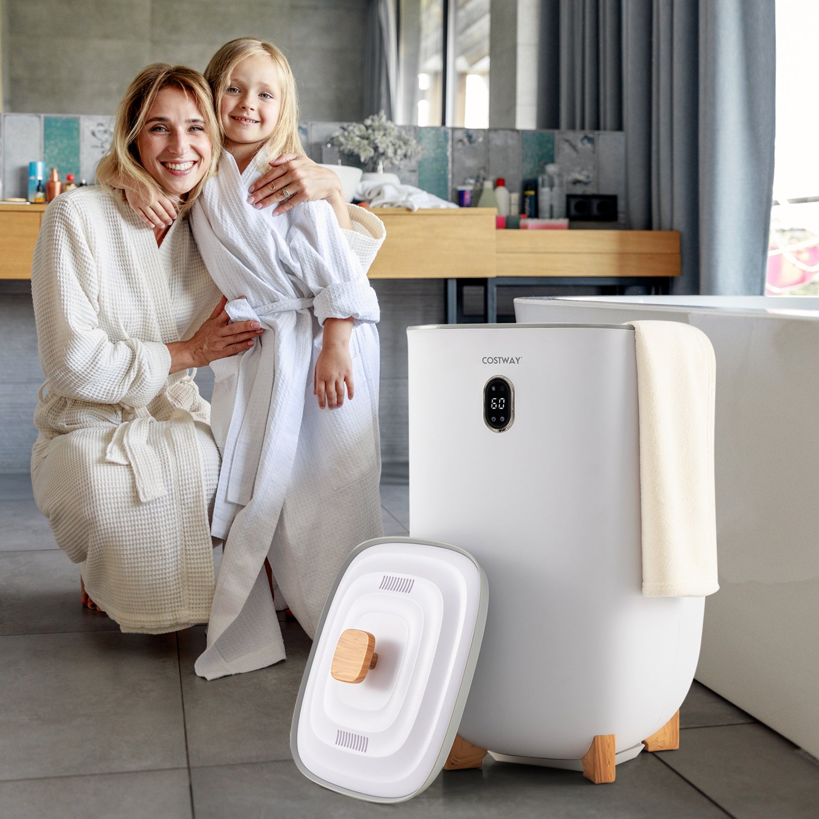 35L 大型家庭用タオルウォーマーバケツ(自動停止機能付き)