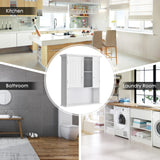 オープンシェルフ付き2ドア壁掛けバスルーム収納キャビネット