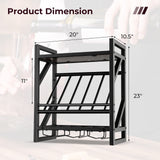 10本用壁掛けワインラック(グラスホルダー付き)