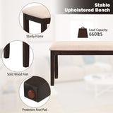 パッド入りクッション付き布張りオットマンベンチ