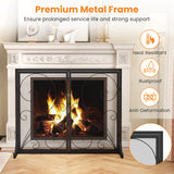 38 x 31インチの二重ドア暖炉スクリーン