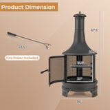 30インチの屋外ファイヤーピット(グリル付き)庭、裏庭、バーベキュー、焚き火、デッキ、パティオ用