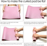 SKONYON 両面デスクパッドプロテクター、大型ゲーミングマウスパッド、31.5インチ x 15.7インチ PUレザーデスクパッド、キーボードとマウス用、デスクマット、パープル/ピンク