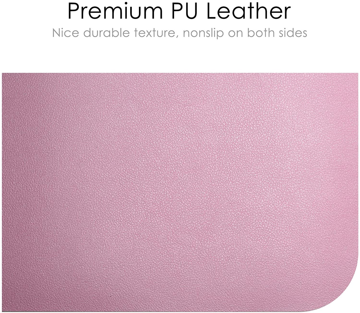 SKONYON 両面デスクパッドプロテクター、大型ゲーミングマウスパッド、31.5インチ x 15.7インチ PUレザーデスクパッド、キーボードとマウス用、デスクマット、パープル/ピンク