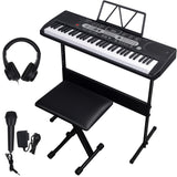 Piano Keyboard Set SKONYON 61Key Digital Electric Piano Keyboard Electronic Keyboard for Beginners, Black