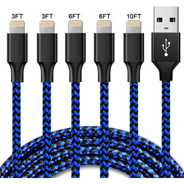 SUGIFT 5 Pack Lightning Cable Compatible iPhone 13/13Pro/12Pro Max/12P