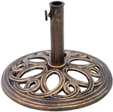 23 ポンド 鋳鉄製パティオ傘ベース ブロンズ