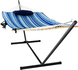 カタリナビーチのスタンド付き12フィートのファブリックハンモック