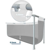 SKONYON 地上設置型スイミングプール 10フィート x 6.8フィート 屋外用長方形金属フレームプール 子供と大人用 裏庭 ガーデン パティオ用地上設置型ファミリースイミングプール (プールのみ)