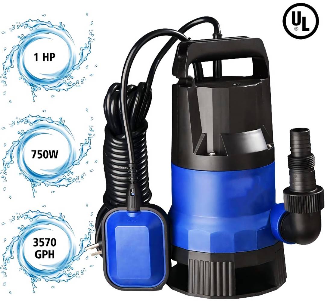 1馬力プラスチック水中ユーティリティポンプ