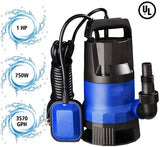 1馬力プラスチック水中ユーティリティポンプ