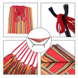 10 フィート ファブリック コットン ハンモック ベッド、省スペース スチール スタンド付き、トロピカル (耐荷重 450 ポンド、プレミアム キャリーバッグ付属)