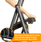 3段プログレードスチールステップスツール、330ポンドの耐荷重、タイプIAデューティ定格