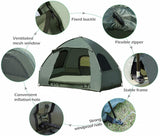 1人用ポリエステルタフタポップアップコットテント。セットアップが簡単で丈夫な素材を使用。