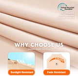 10 フィート スチール カンチレバー ソーラー LED オフセット 屋外パティオ傘 ベージュ