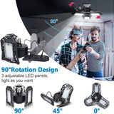 LED ガレージ ライト 110V E26 超高輝度 調節可能 LED ショップ ライト ガレージ、ワークショップ、作業台、納屋、倉庫、全エリア、地下室用