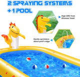 子供用インフレータブルスプリンクラープール 3 in 1 ベビープール 屋外スプラッシュパッド 幼児用 赤ちゃん 子供 男の子 女の子 裏庭用 楽しい水遊びおもちゃ