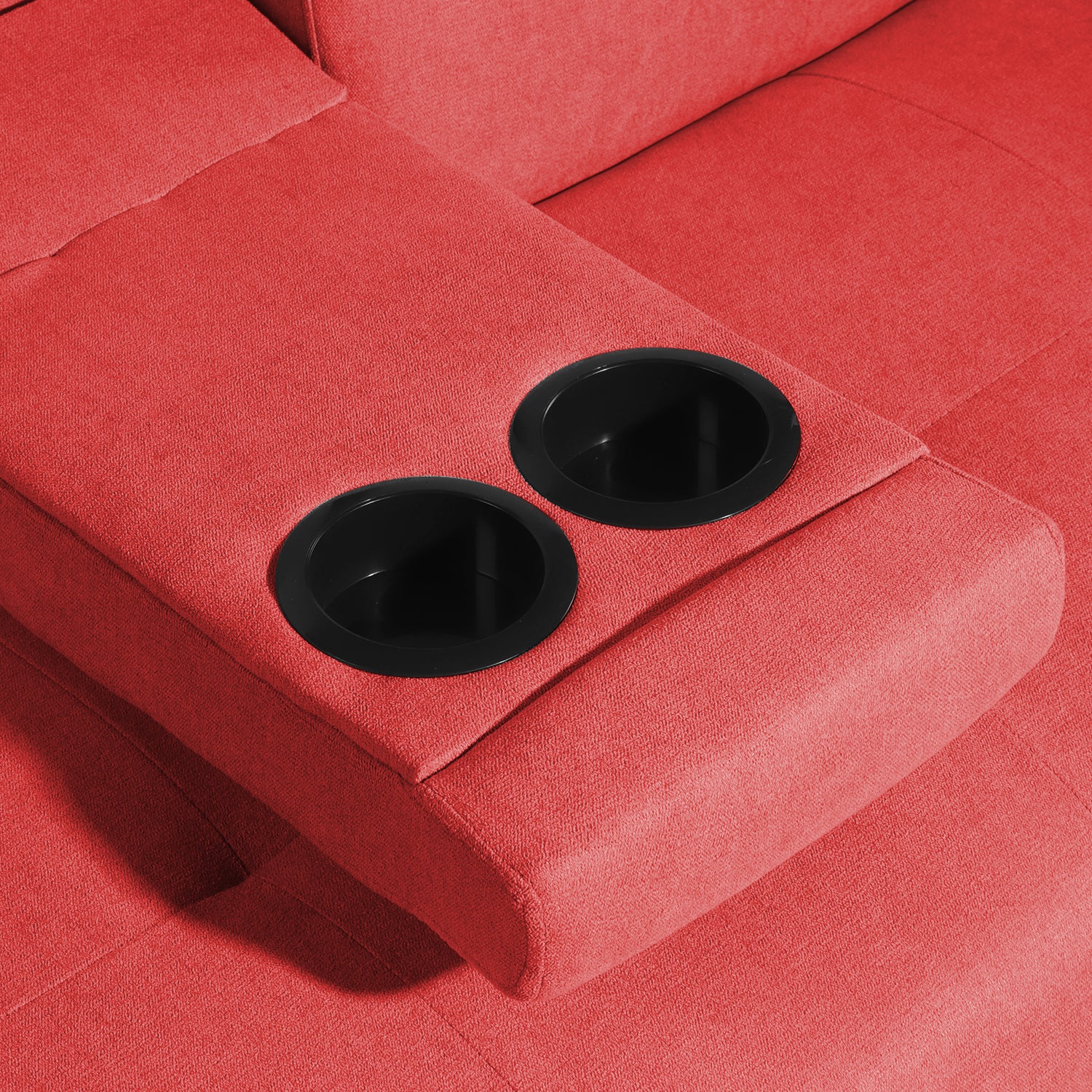 モダンでシンプルなソファ、リビングルームソファ、クッション付き、多機能、無垢材フレーム(赤)