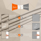 10 フィート スチール カンチレバー オフセット 屋外パティオ傘 タン