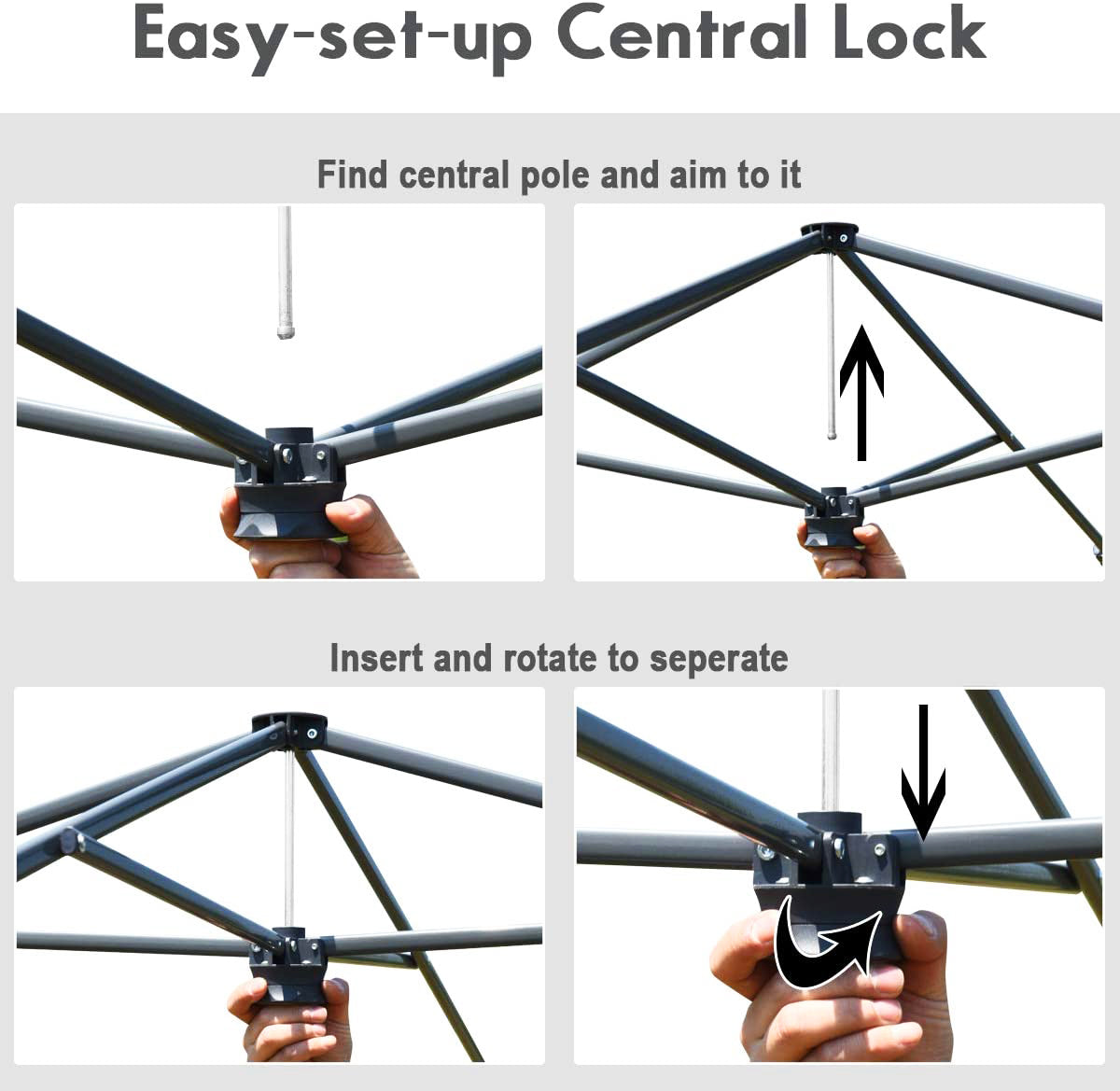 10 フィート x 10 フィート ホワイト インスタント キャノピー ポップアップ テント