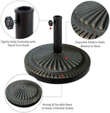 31.5 ポンド アンティークブロンズ屋外パティオ傘ベース