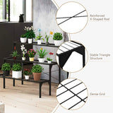 高さ26インチ 屋内/屋外用 ブラックメタルプラントスタンド(3段)