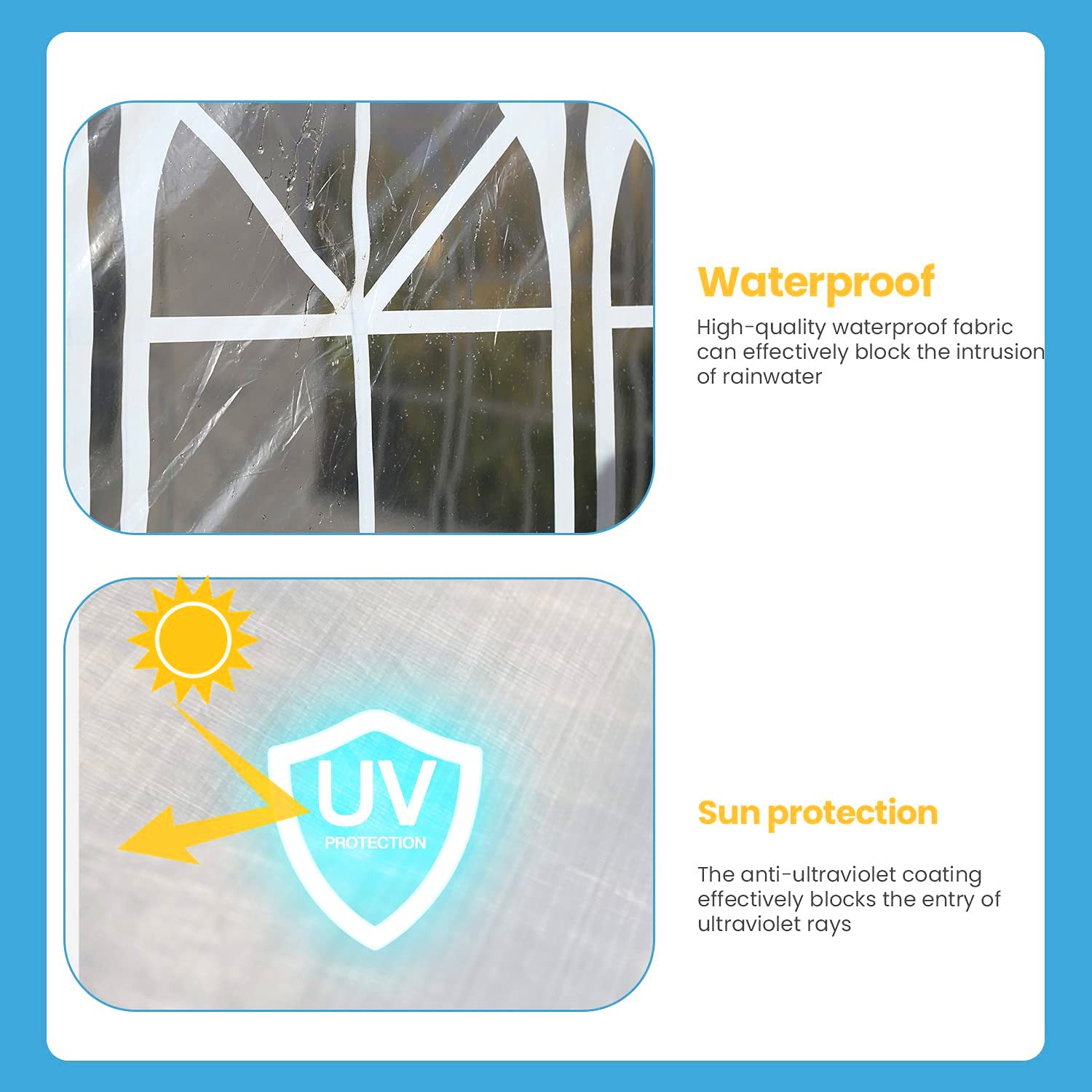 10 ft. x 30 ft. White Canopy Tent Heavy-Duty Wedding Party Tent Canopy with 5 Removable Side Walls