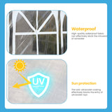 10 ft. x 30 ft. White Canopy Tent Heavy-Duty Wedding Party Tent Canopy with 5 Removable Side Walls