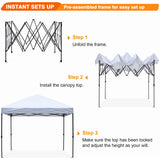 10 フィート x 10 フィート ホワイト インスタント キャノピー ポップアップ テント キャリーバッグ付き