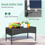 4ピース スチール製屋外パティオウィッカーコンバクションセット パープルクッション付き