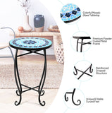 高さ21インチ 屋内/屋外用 ブラック スチール プラントスタンド