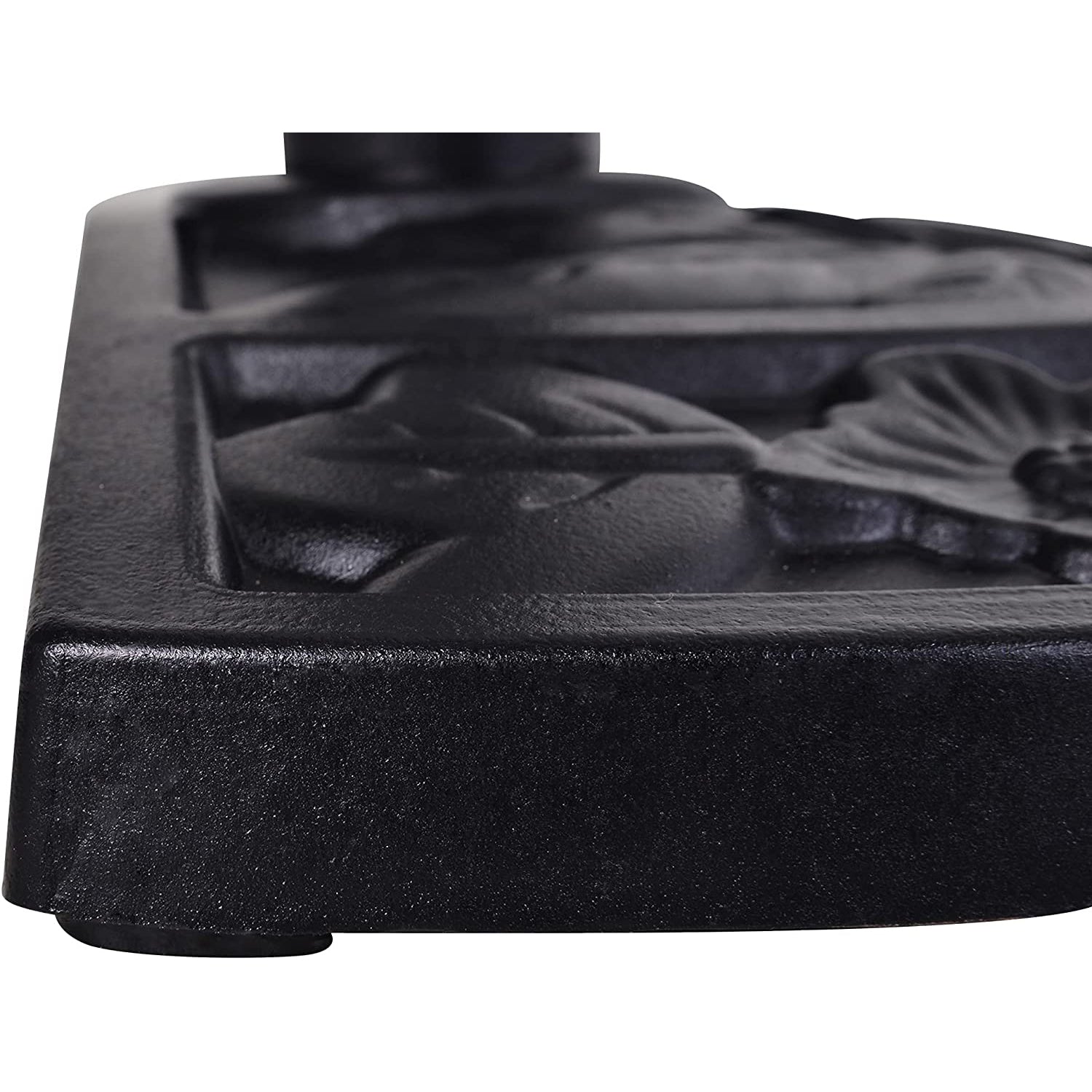 20 ポンド樹脂製屋外パティオ傘ベース(黒)