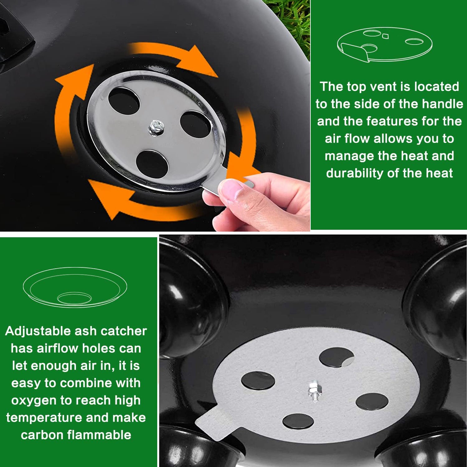 18インチ オリジナル ケトル プレミアム チャコールグリル ブラック