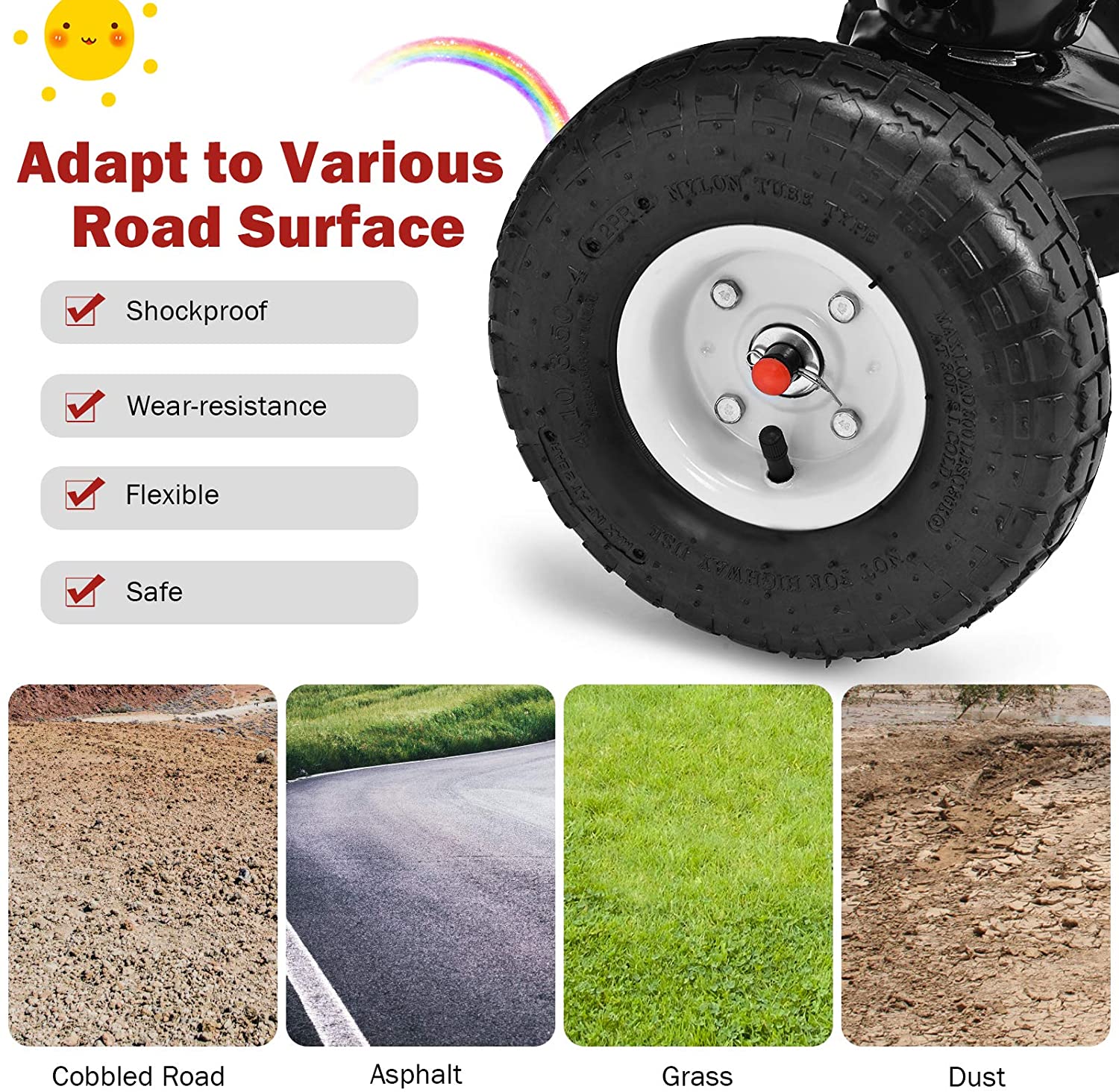 3立方フィートのスチール製ガーデンカート