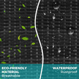 4ピースのウィッカー製屋外パティオ会話用座席セット、白いクッションとコーヒーテーブル付き