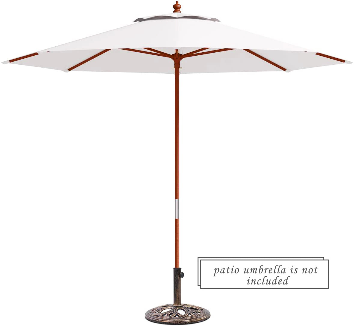 23 ポンド 鋳鉄製パティオ傘ベース ブロンズ