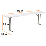 Rectangle Plastic and Steel Folding Outdoor Picnic Table