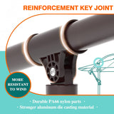 10 フィート スチール カンチレバー ソーラー LED オフセット 屋外パティオ傘 ベージュ