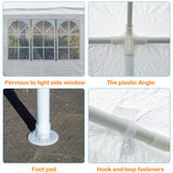 10 ft. x 30 ft. White Canopy Tent Heavy-Duty Wedding Party Tent Canopy with 5 Removable Side Walls