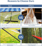 カタリナビーチのスタンド付き12フィートのファブリックハンモック