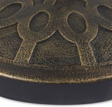 27.5 ポンド 円形織り 樹脂製パティオ傘ベース アンティークブロンズ