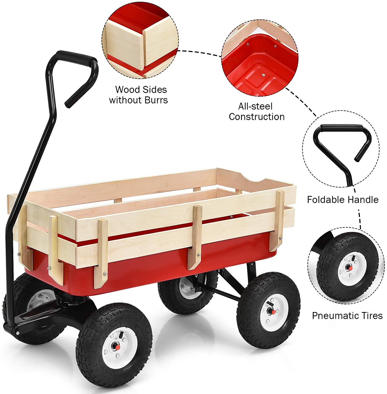 3立方フィートのスチール製ガーデンカート
