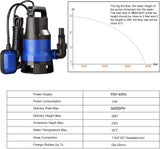 1馬力プラスチック水中ユーティリティポンプ