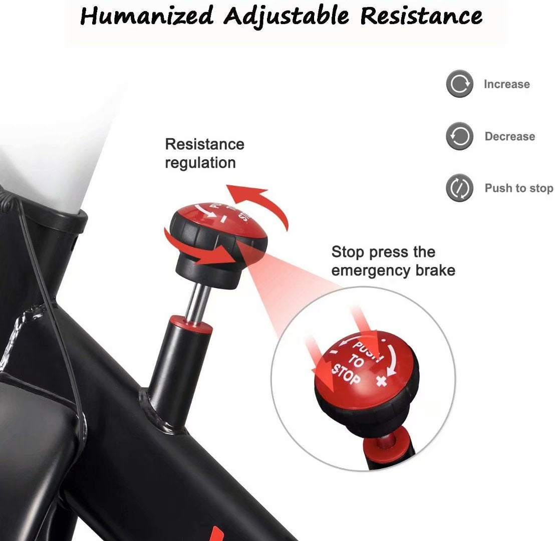 SKONYON エクササイズバイク 固定式室内サイクリングバイク 頑丈フライホイール自転車 家庭用有酸素運動用